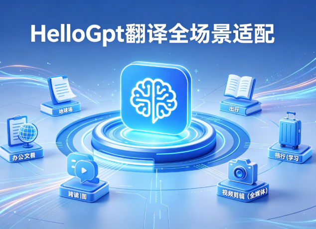 HelloGpt翻译全能用法：办公、跨境、出行全场景适配